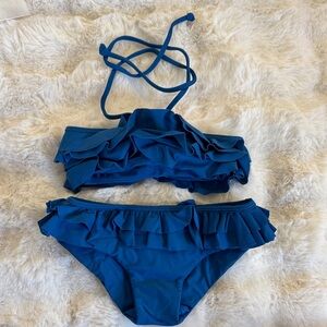 Mikoh Kids Ruffle Bikini - Deep Blue